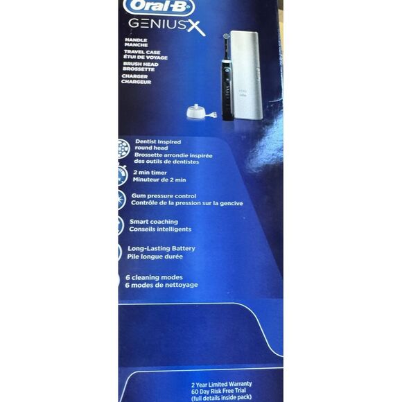Oral-B Genius X Limited Electric Toothbrush with A.I. - Black - BRAND NEW (NIB) - Picture 7 of 8